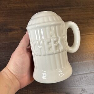 Ceramic Parmesan‎ Grated Cheese Shaker White Vintage